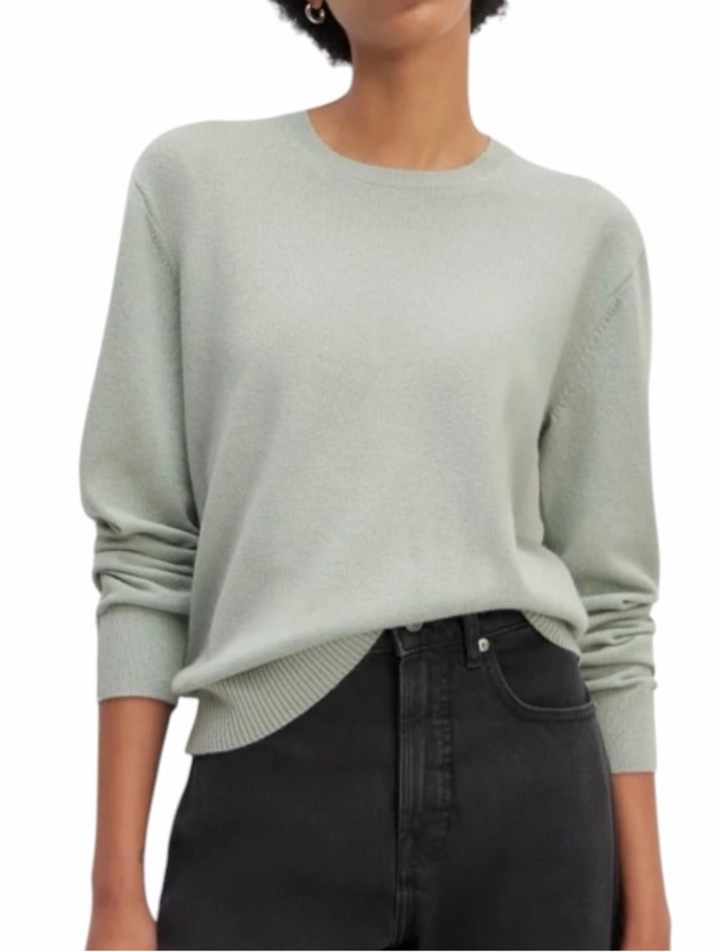 J. Crew Cashmere Crew Neck Pullover Sweater Sage Green Size Small EC